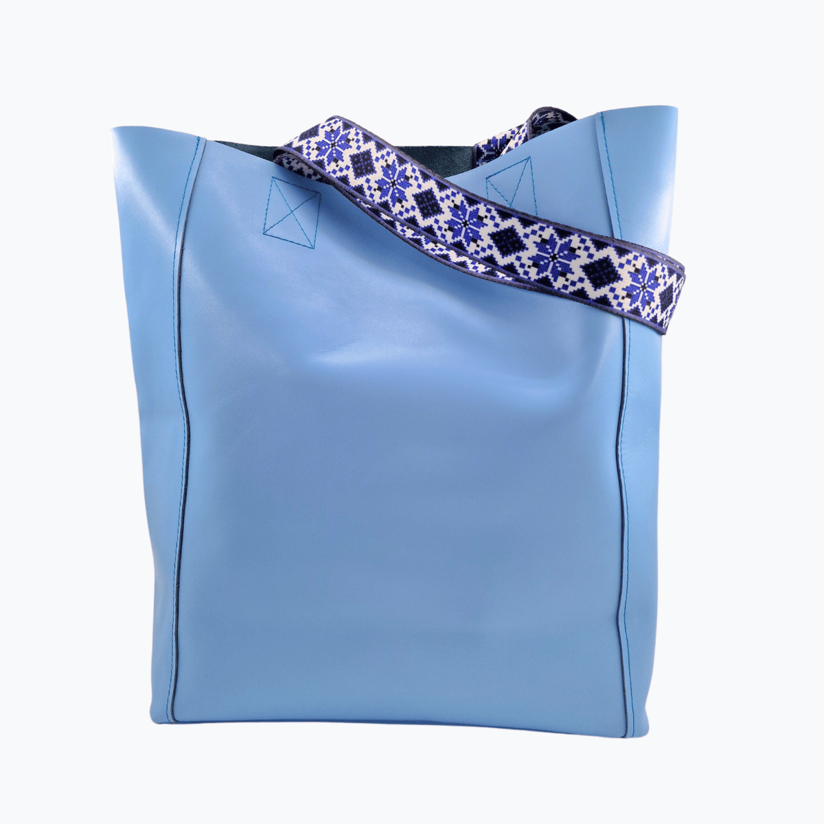 Tote Bag Leder SORIA | Hellblau