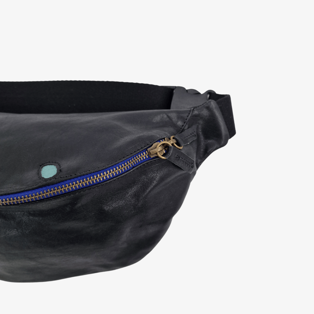 Bauchtasche Leder GARDA | Schwarz 