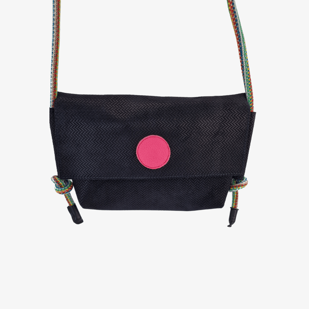 Umhängetasche Leder VEGA | Blau & Rosa