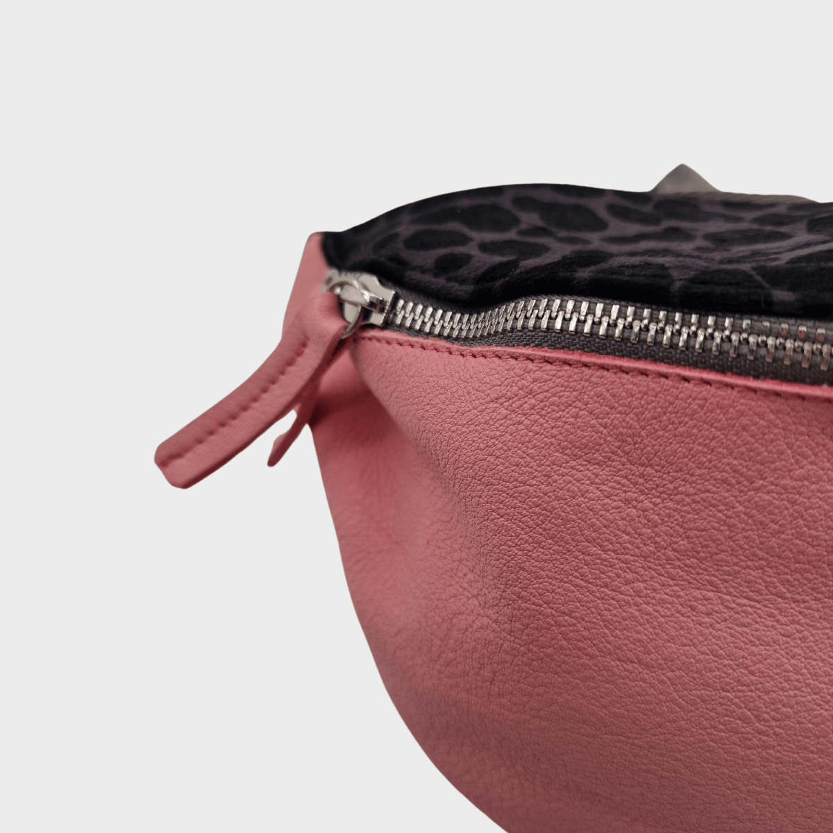 Bauchtasche Leder VILA | Pink & Grau