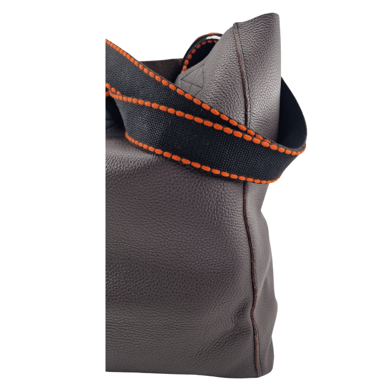 Tote Bag Leder NAPA | Dunkelnbraun