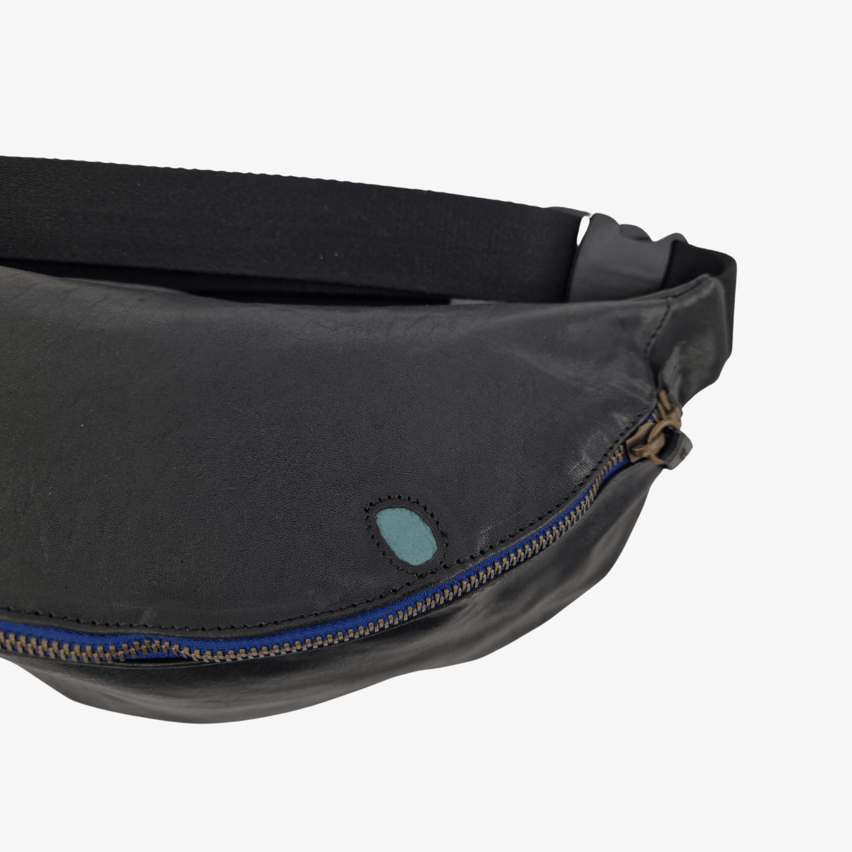 Bauchtasche Leder GARDA | Schwarz 